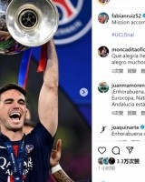 参加7场决赛全部取胜！法比安社媒晒捧杯照片：任务完成